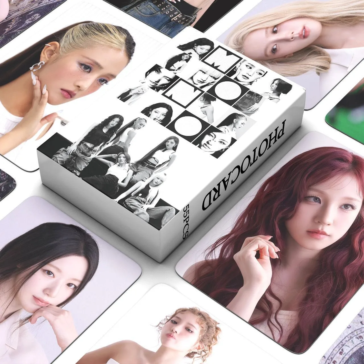 55pcs GIDLEMono New Album  IDLE hoto Card Photocards Stickers Kpop Merch Lomo Cards Set Fans Collection Cards Gift