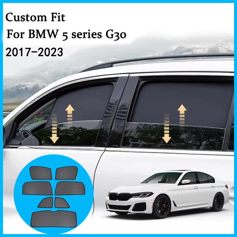 

Magnetic Car Windows Sunshade blackout Mesh Sun Visor UV Protection Car Curtain For BMW 5 series G30 2017-2023