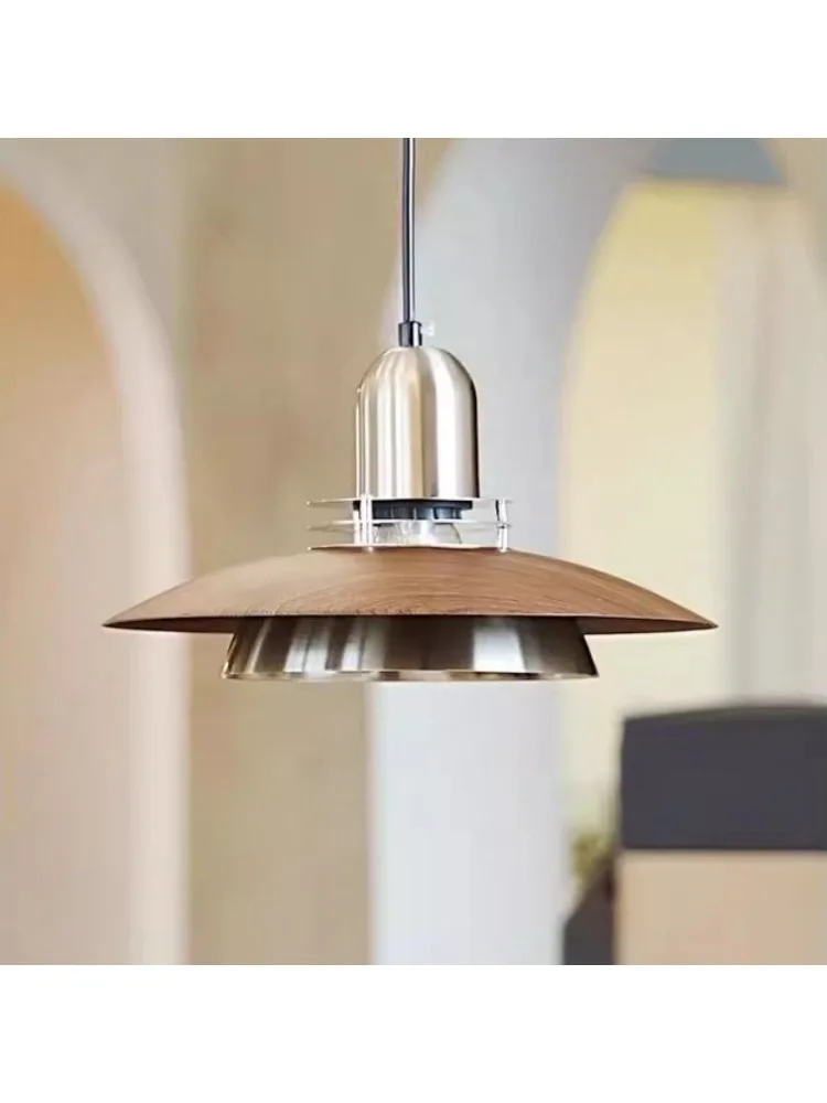 Creatief UFO-schotelontwerp Walnoot hanglamp Amerikaanse vintage retrostijl voor eetkamer restaurant verlichting kamerdecoratie - afbeelding 2
