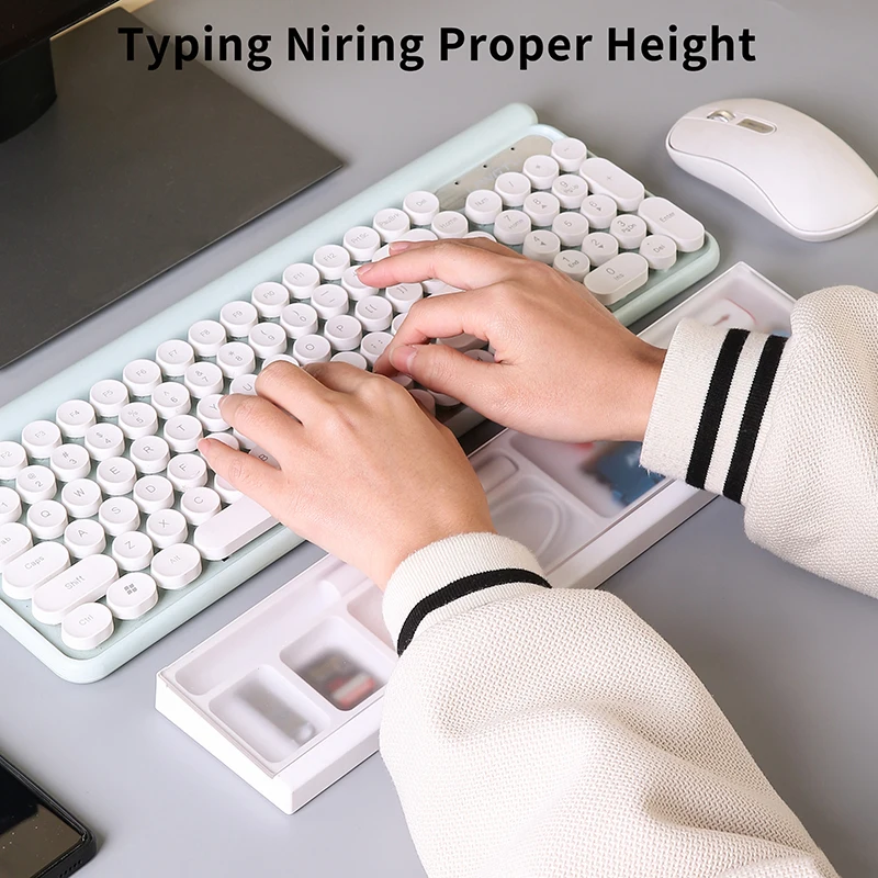 Keyboard Wrist Rest Pad Acrylic Anti-slip Support Ergonomic Palm Rest Desktop Storage Box Easy Typing For Office Gaming