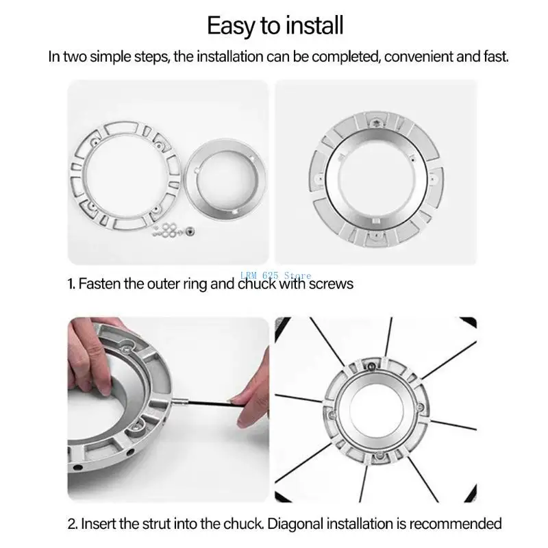 41QA Quality Metal Bowen Mount for Fast Light Setups in Studio or Outdoor Activity