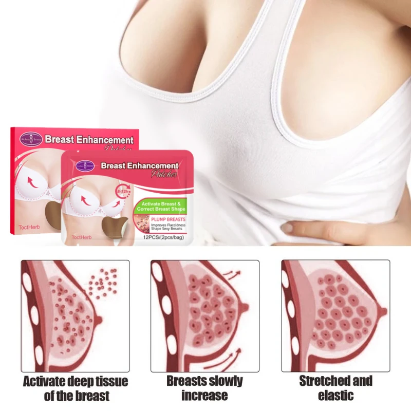 

Breast Beauty Stickers Breast Enlargement Big Bust Promotes Breast Development Plump Up Rapid Growth Sexy Breast Care 2pcs/Bag