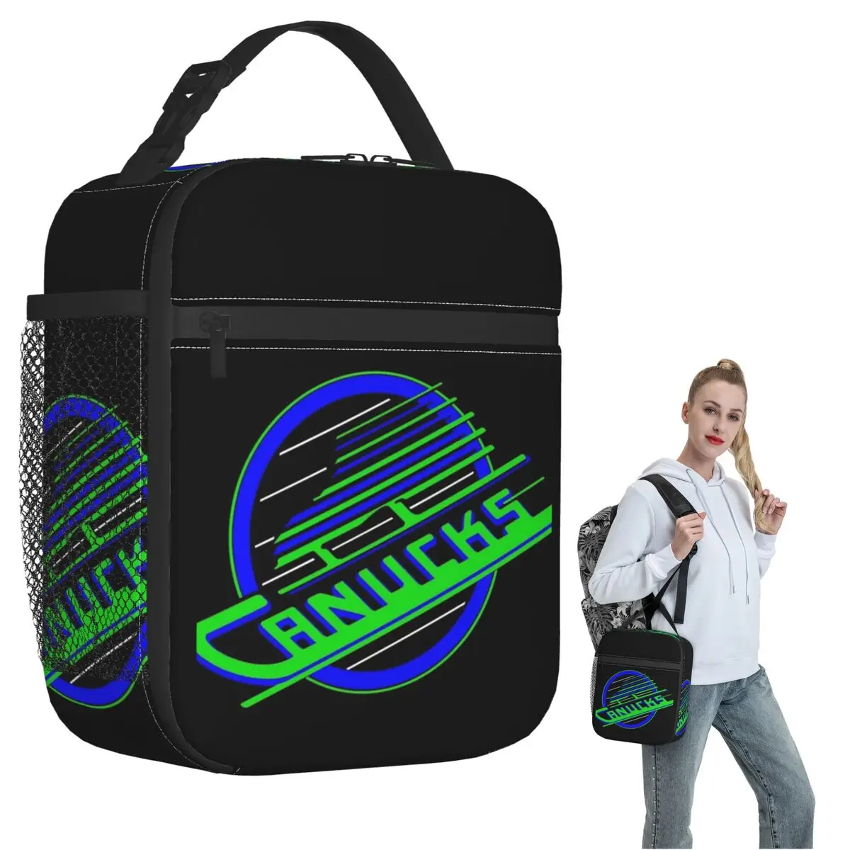 

Термосумка для обедов Vancouver Hockey Canucks для женщин и детей, портативная термосумка для еды, термосумка-тоут