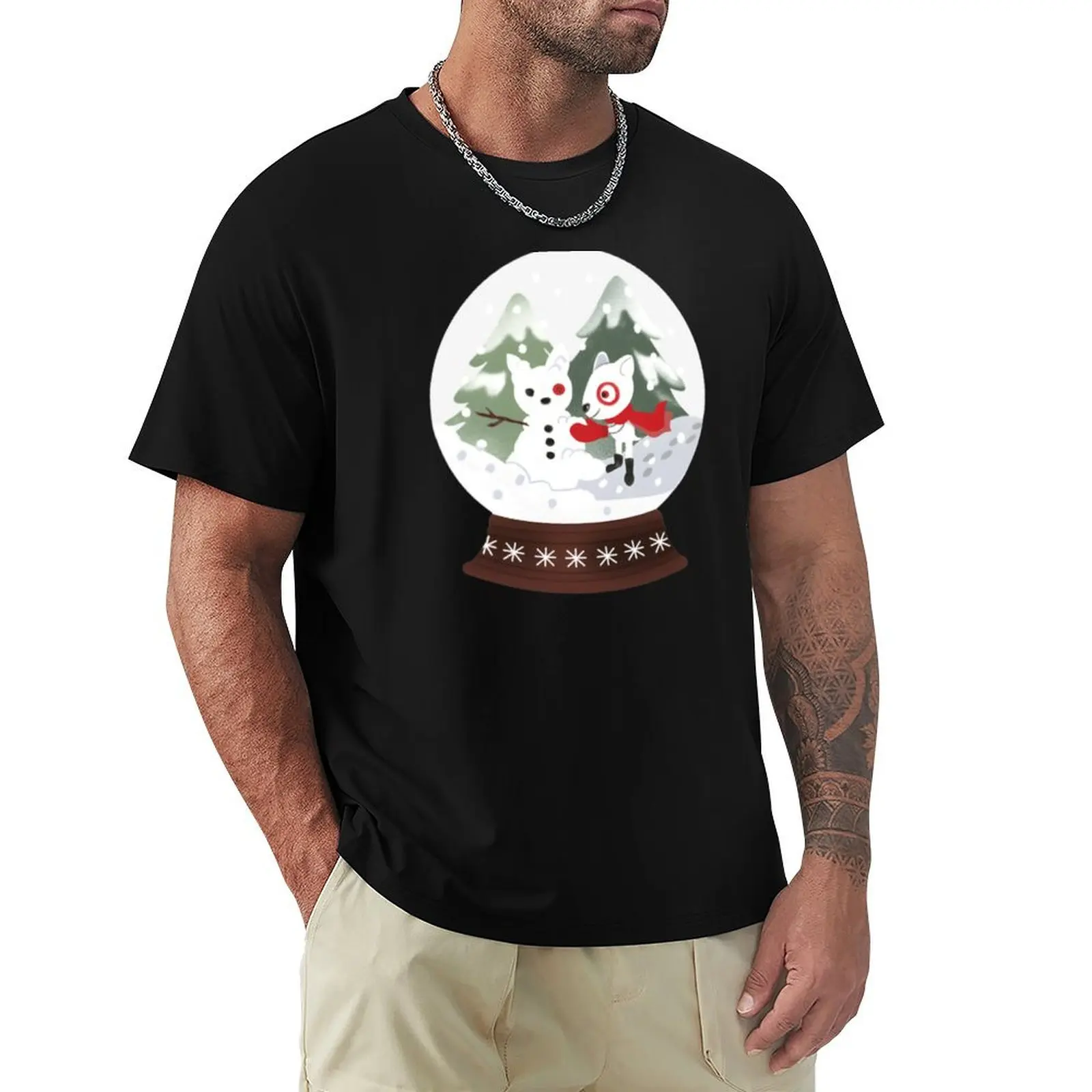 Merry Christmas Bullseye Dog Team Member T-Shirt Work Wear Short Sleeve T-Shirt