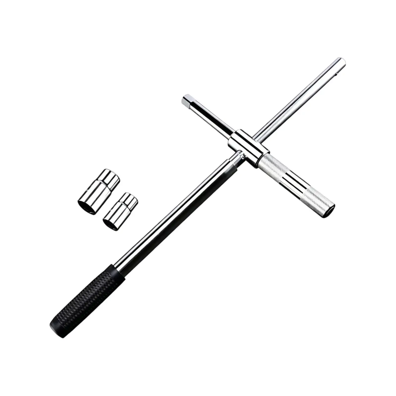 Universal Extended Lug Wrench Cross Wheel Nut Remover Tool Heavy Duty Steel Telescopic Handle for SUV Car Truck Repair Storage