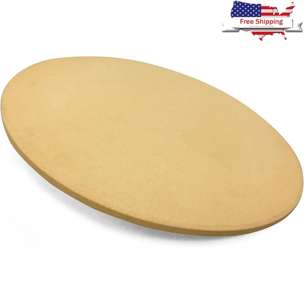 

13 Inch Cordierite Pizza Grilling Stone Durable Heat Resistant Baking Stone Perfect Pizzas Breads Calzones Desserts Hand Wash