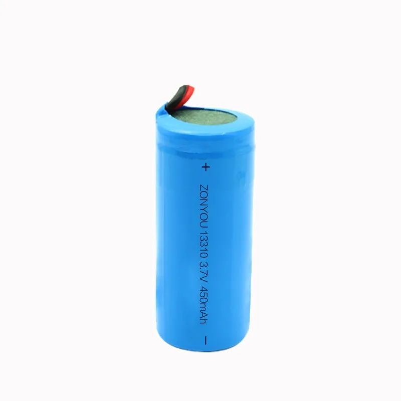 buy more will cheap 13310 450mAh cylindrical lithium  3.7V irregular cylindrical battery with full capacity and protective plate