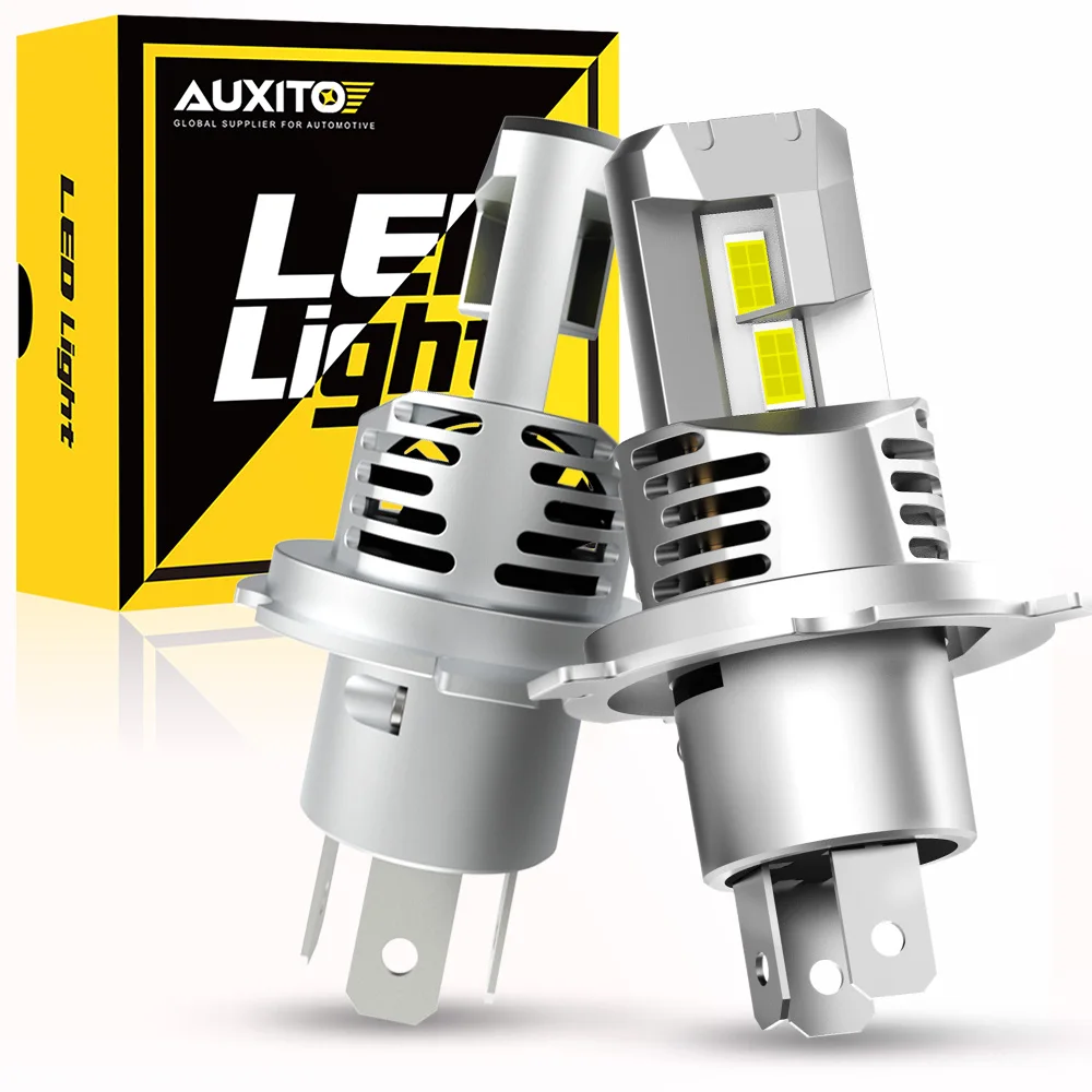 AUXITO 2Pcs 22000LM High Power H4 LED High Low Beam CANBUS Error Free 9003 Headlight With Fan 6500K 120W For Car Motorcycle Lamp