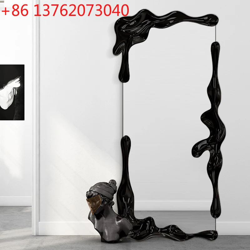 

Полноразмерное зеркало специальной формы от пола до потолка Французское минималистское зеркало Креативное художественное зеркало