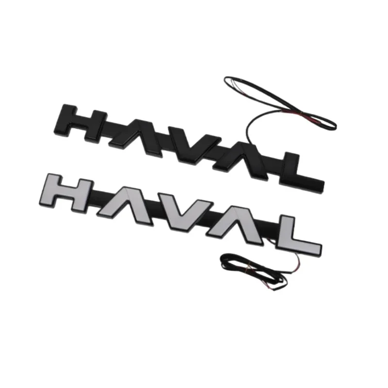 Auto Grille Luminous Mark Suitable for GWM Haval H9 2024 2025 Modified Car Grille LED Decorative Lights Car Exterior Accessories