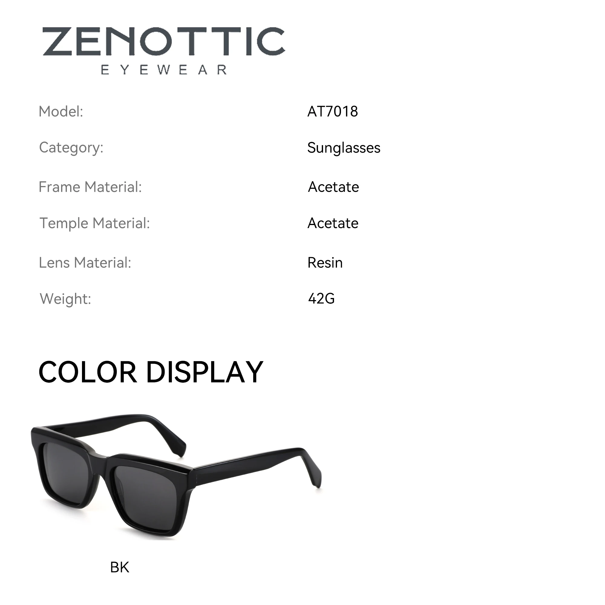 ZENOTTIC Men M Size Square Prescription Sunglasses Polarized UV400 Progressive Myopia Golf Leisure Match Eyewear
