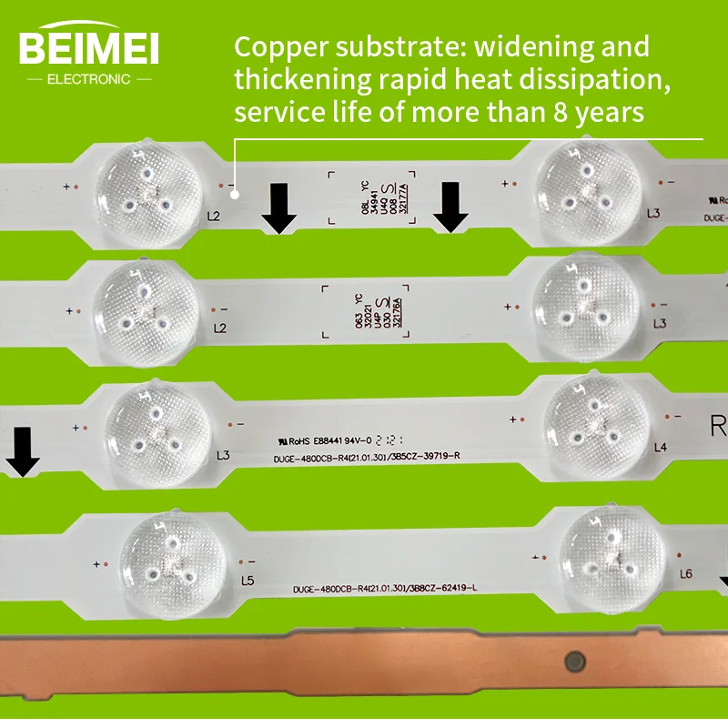 led tv backlight tester 2014SVS-UHD-48-3228-R05/L08  DUGE-480DCA-R4/DCB-R3 LED Samsung UA48HU5908J UA48HU5920J 6+6pair/set