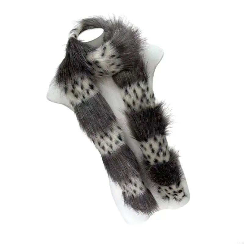 

Шарф с животным принтом в стиле пэчворк, плюшевая зимняя одежда для семейного отдыха 6XDA