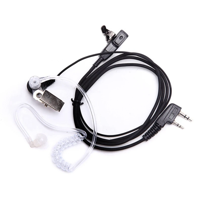 Air Conduit 2 Pin K Plug Earphone For Walkie Talkie Headset Radio Throat Mic Microphone Baofeng UV-5R UV82 BF888S