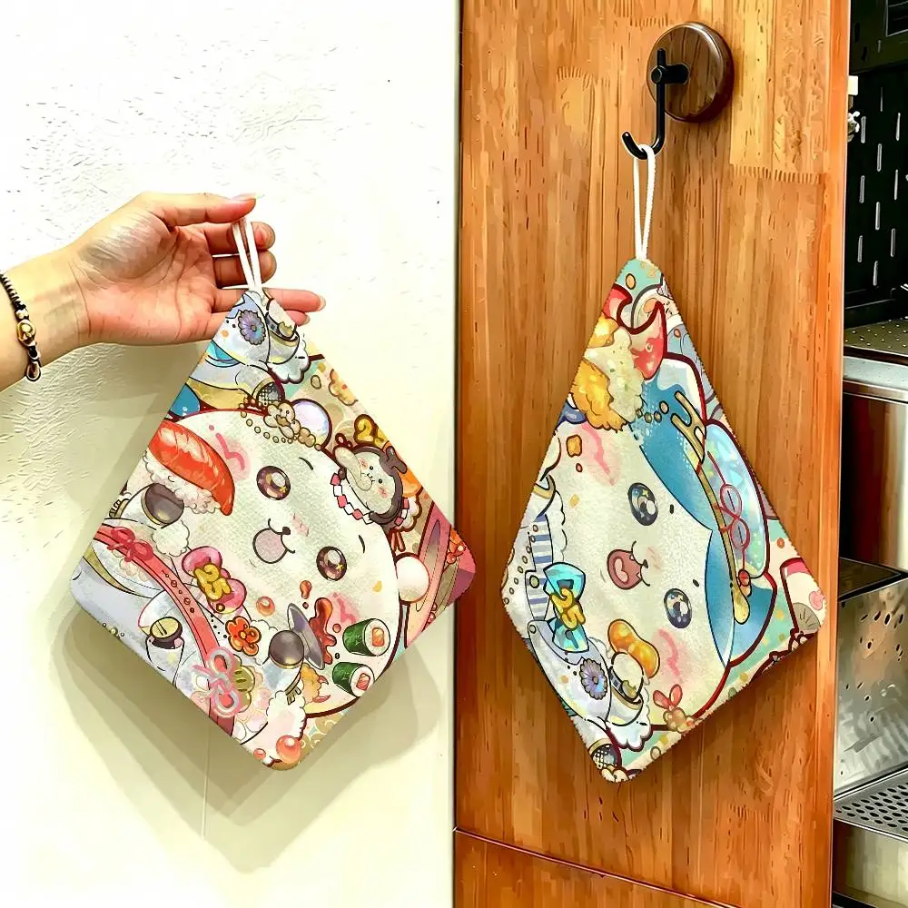 CHIIKAWA ICONS Polyester Cotton Hanging Kitchen Towel, Soft Hand Wiping Towel, Reusable for Kitchen Bathroom Home