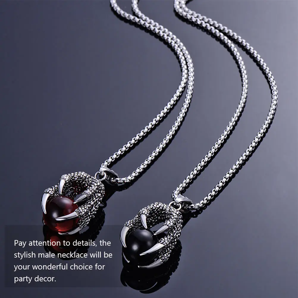 

1Pcs Dragon Necklace Male Choker Stainless Steel Creative Stylish Pendant Necklace Men Neck Chain Gift Neck Chain