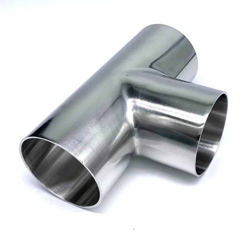 TYPE T Joint Sanitary Welding Pipe Connection Fittings polishing 304 Stainless Steel Food grade