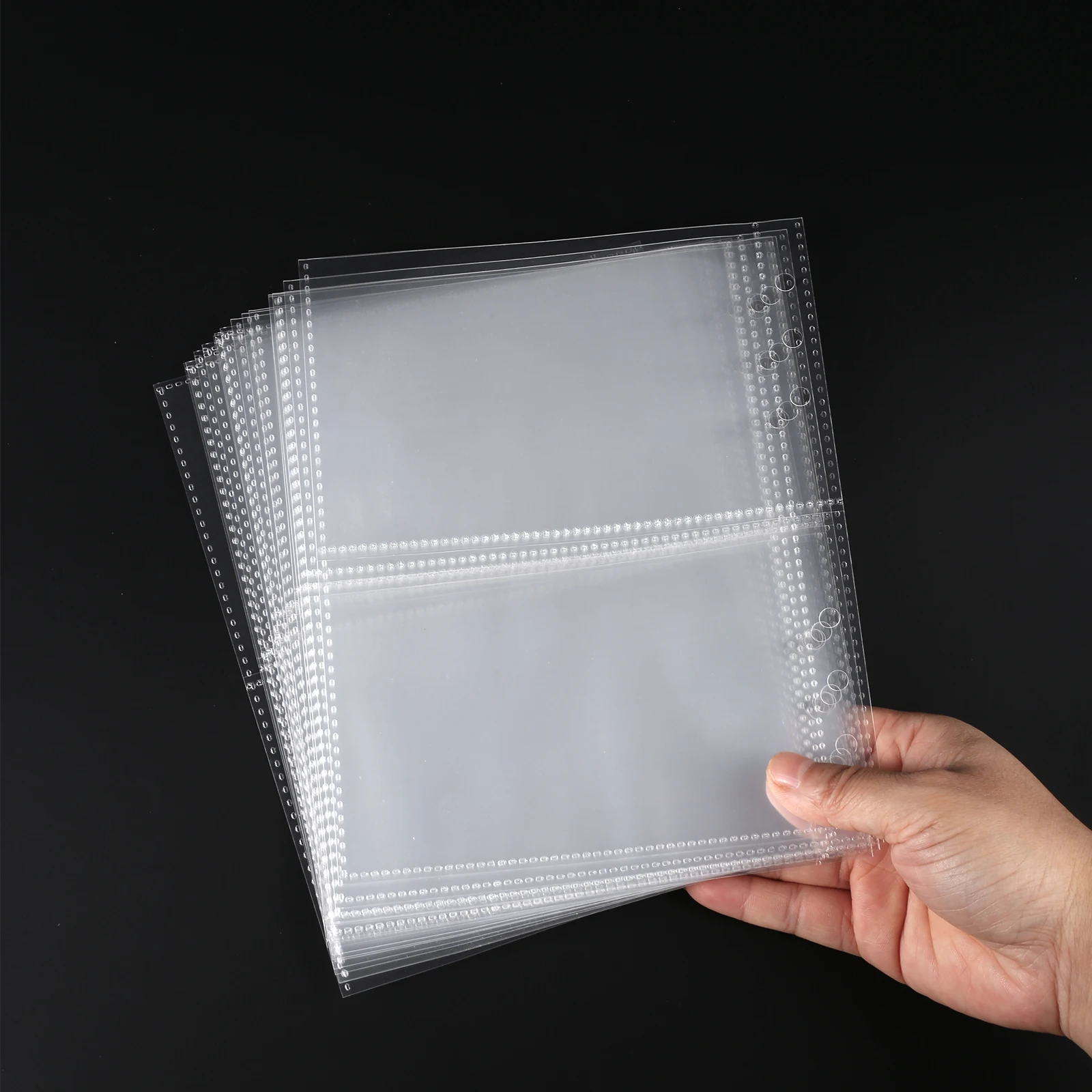 

High Quality 10/30/50Pcs Clear Binder Refill 2/4Pockets Sleeves Toploader Photocards Notebook Diary Photo Album Drawing Notepad