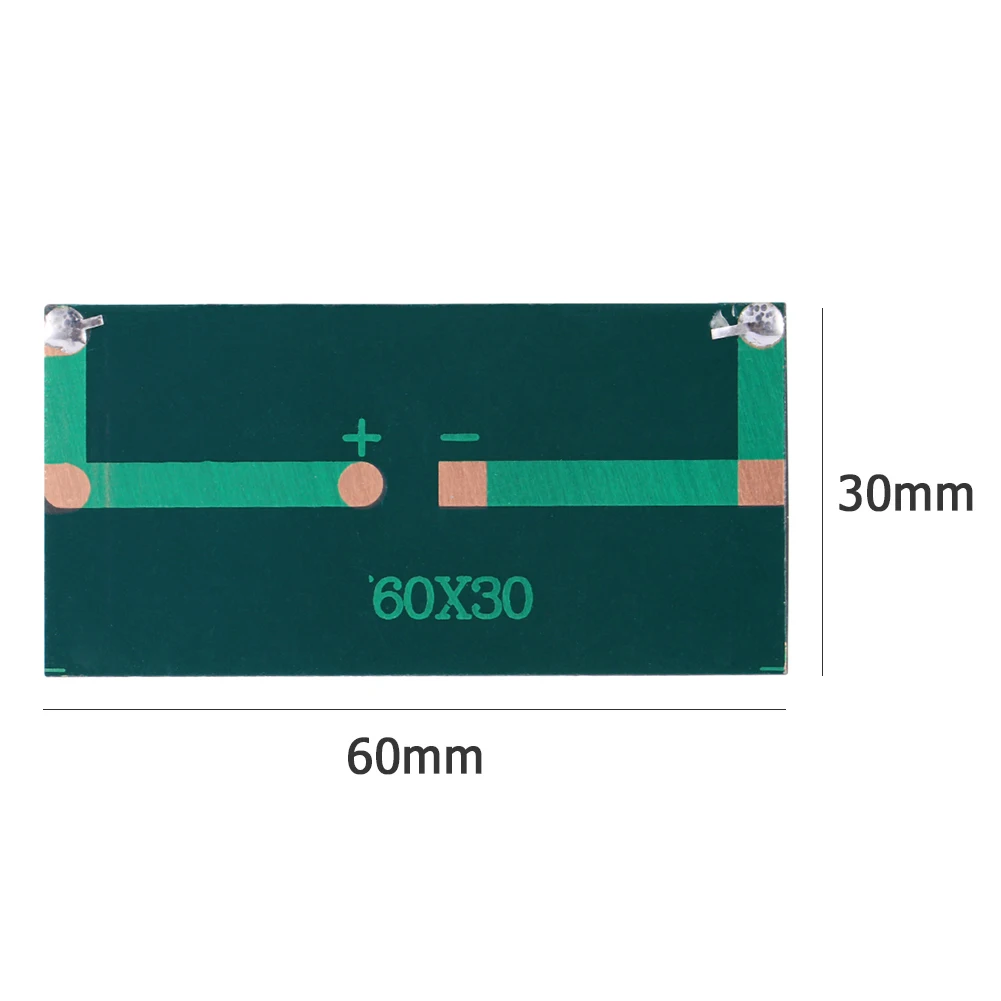 태양 전지 모듈, 3.7V 배터리용 태양 전지 패널 충전기, 다결정질 실리콘, 50mA, 60x30mm, 1 개, 2 개