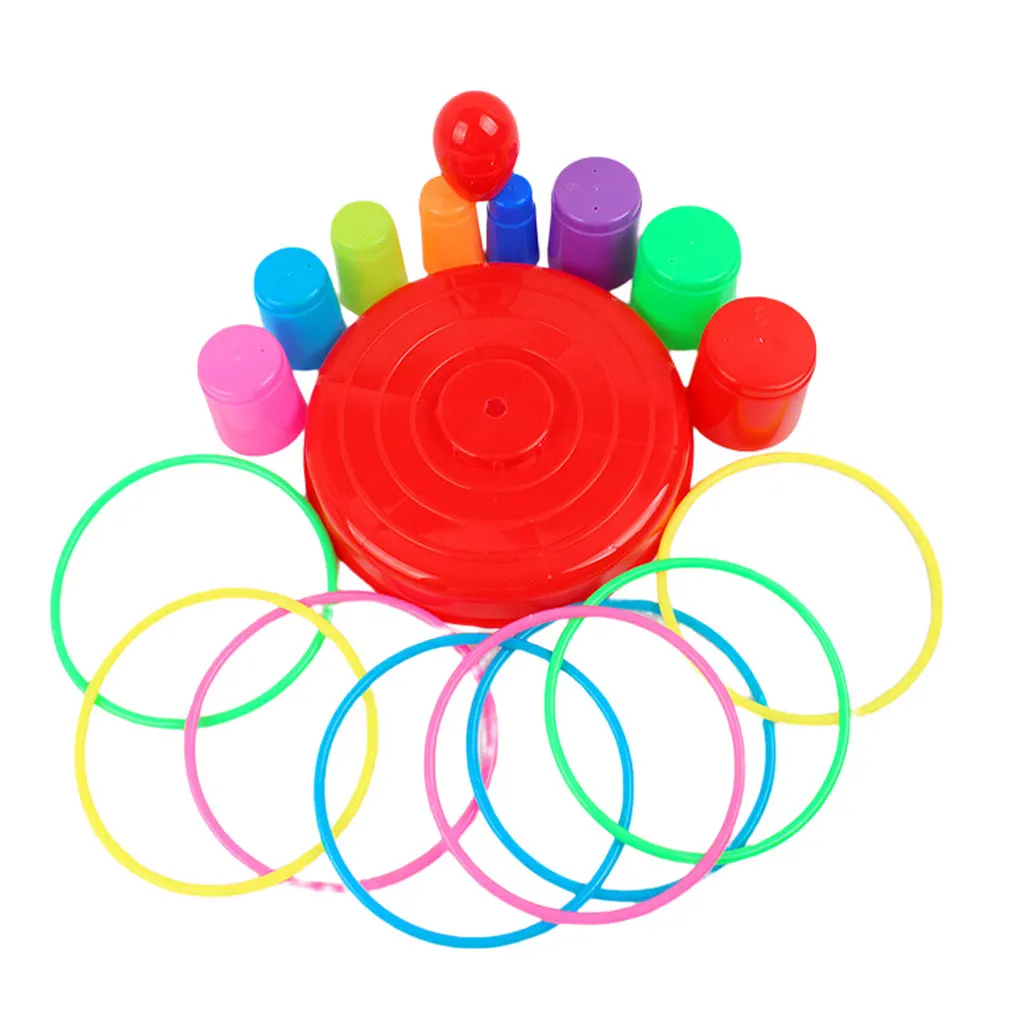 Circle Ferrule Stacked Layers Throwing Game Colorful Funny Household School Compact Size Parent-Child Plaything