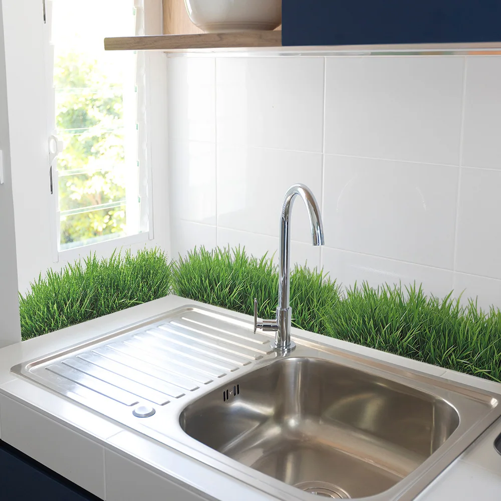 Simulation Grass Wall Sticker, Suitable for Decorative Wall Stickers for The Entrance Area of The Living Roomandhallwaybaseboard view 6