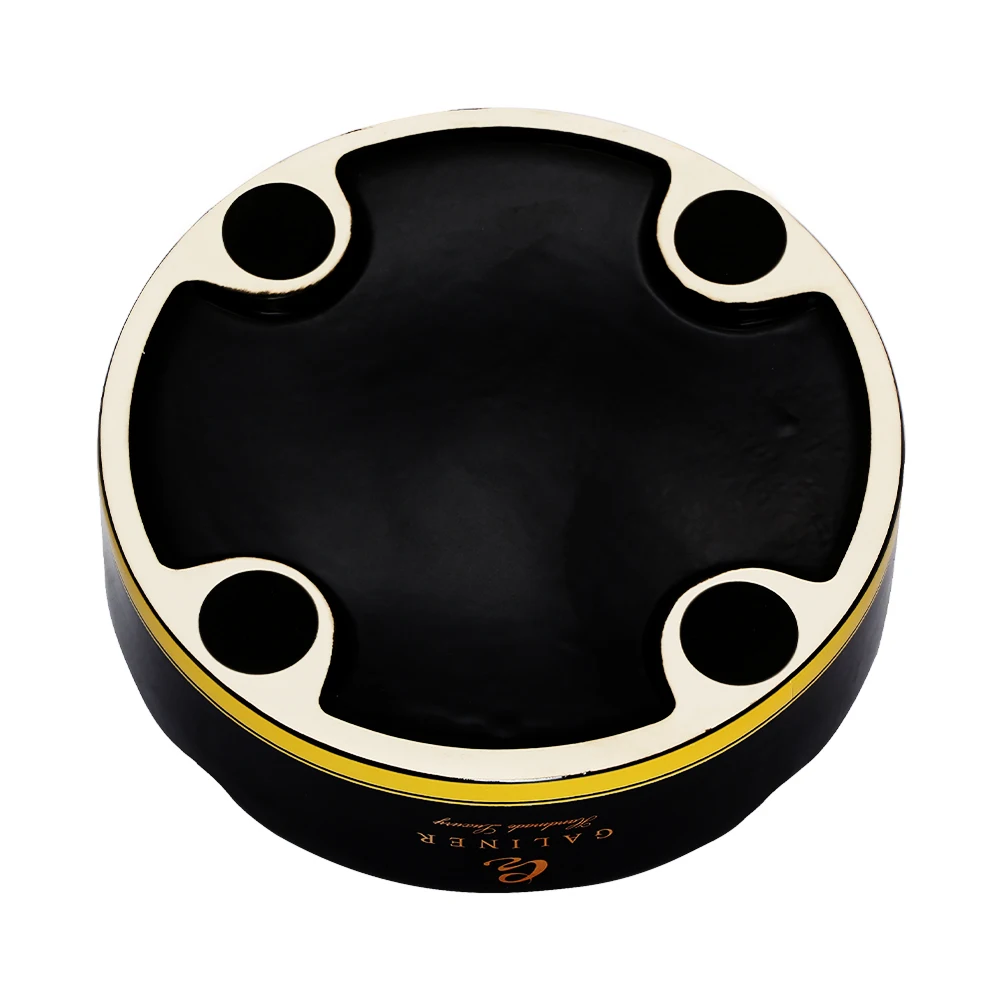 Round Ceramic Cigar Ashtray Home Table Portable Smoking Ash Tray Cigar Gadget Cigarette Ashtrays