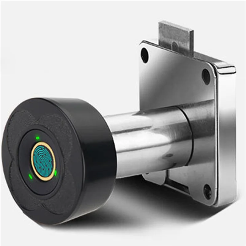 N05R Fingerprint Lock No Punching Biometric Electronic Door Lock With Tricolor Lamp For Office And Home