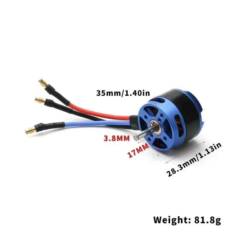 

Brushless Motor, 3530‑1100KV Metal High Efficiency Compatible for RC Remote Control Aircraft Modeling Accessories