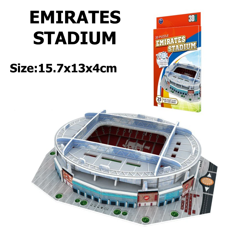 DIY Berühmte Fußballstadion 3D Puzzle Set | Lehrreiches Puzzle-Set | Geschenk für Fußballfans – Detail 9