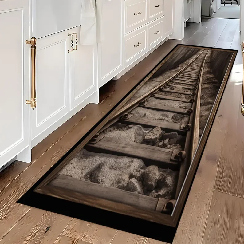 Huge Crack Rug Deep Hole 3D Rug Optical Illusion Rug.Blue Design Rug Hallway Runner Rug,Runner Rug Gift Runner Rug Long Area Rug