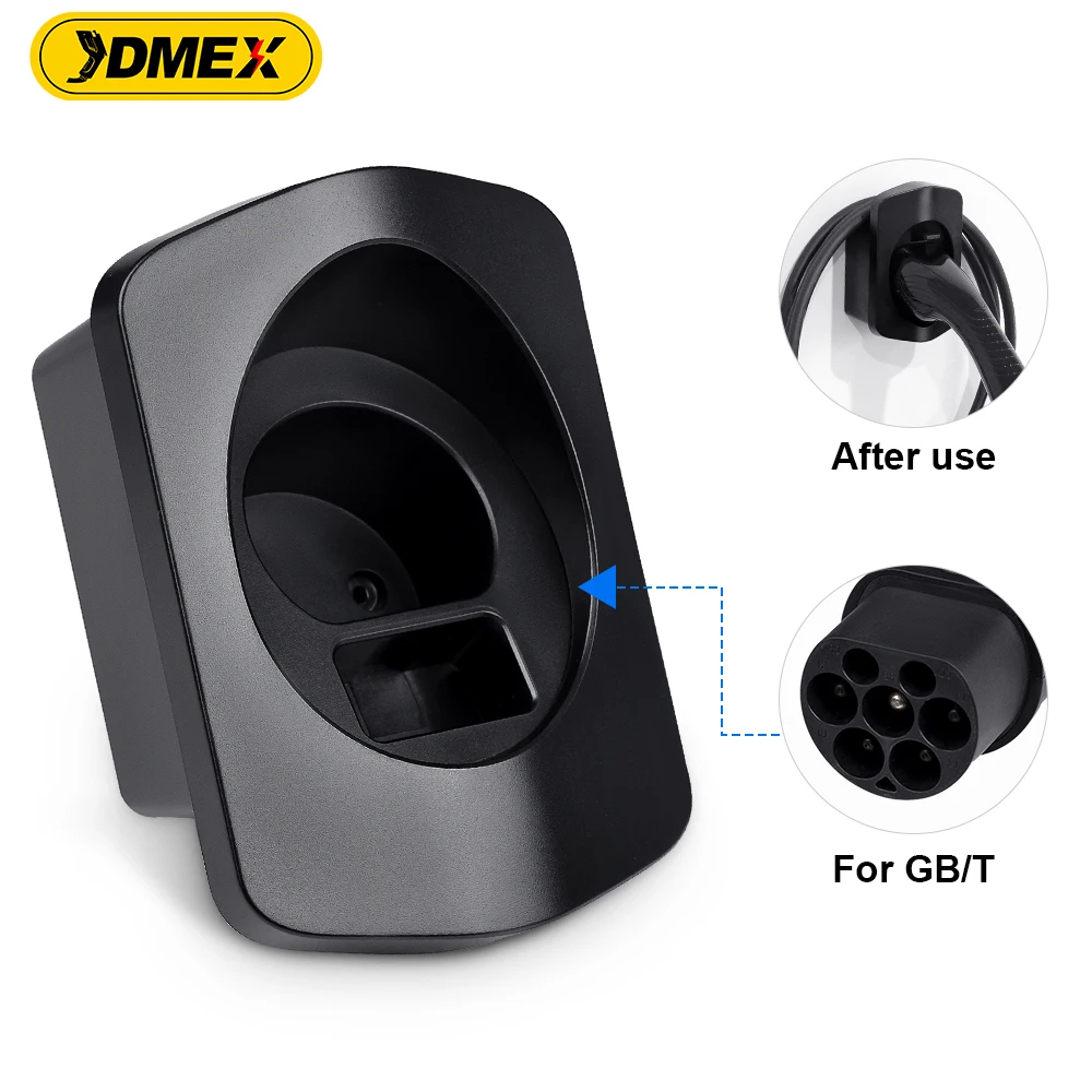 JDMEX EV Charger Holder For Type 2 Type 1 GBT Connector Socket Plug Extra Protection Wallbox Electric Car Charging Cable Bracket