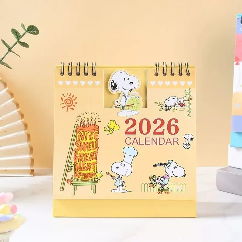 

2026 Snoopy Desk Calendar Creative Cute Calendar With Memo Notes Monthly For Home Office School Planning Organizing Stationery