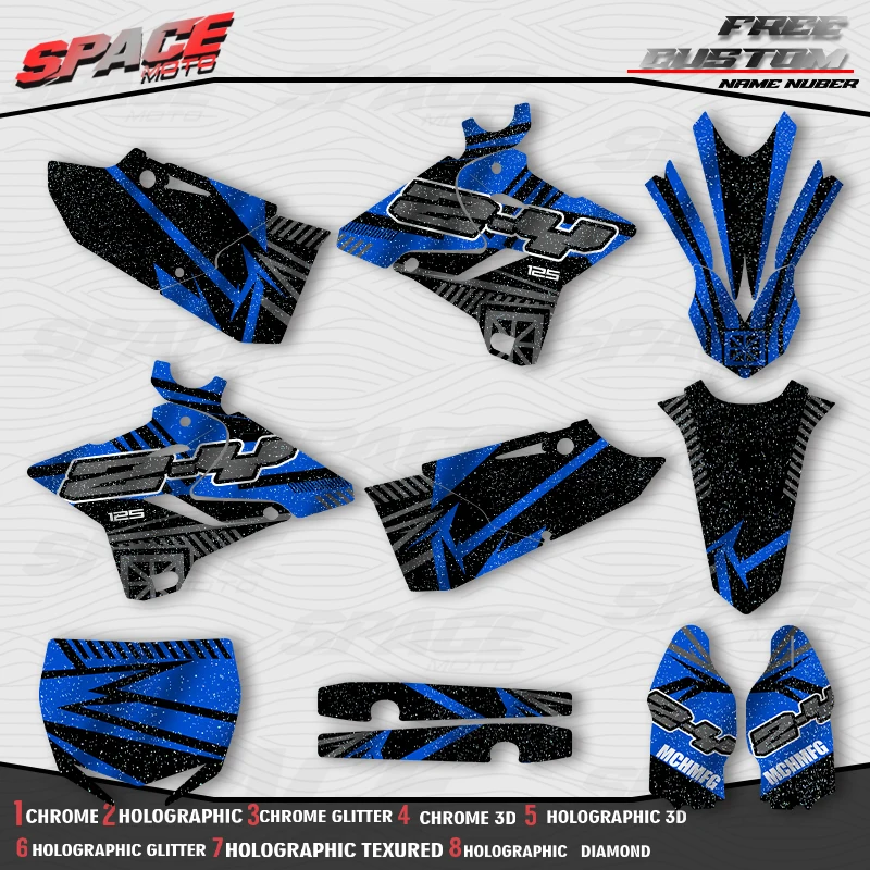 SPACE MOTO For YAMAHA 15-21 YZ125-250 16-21YZ250X Custom Motorcycle Graphics Background Decals Stickers