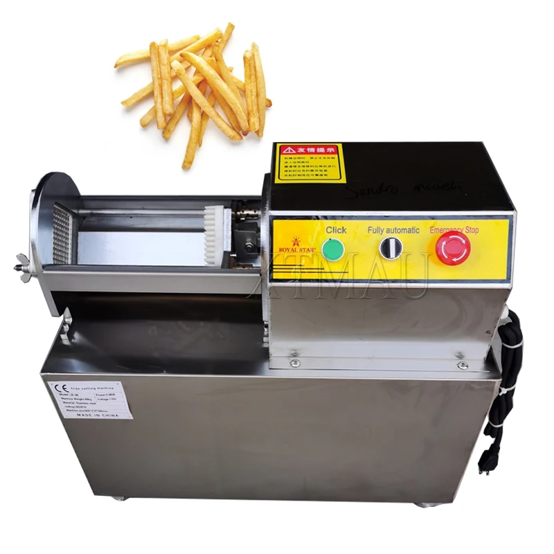 

Electric French Fries Cutting Machine Commercial Automatic Vegetable Cutter Stainless Steel Potato Cucumber Strip Cutter