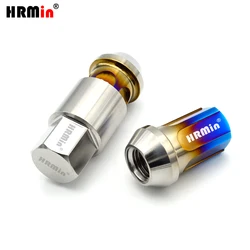 HRMin Close end Gr.5 titanium cone seat anti-theft wheel lug nut M12*1.25mm for Nissan,Greatwall,Geely,Subaru,Suzuki etc.