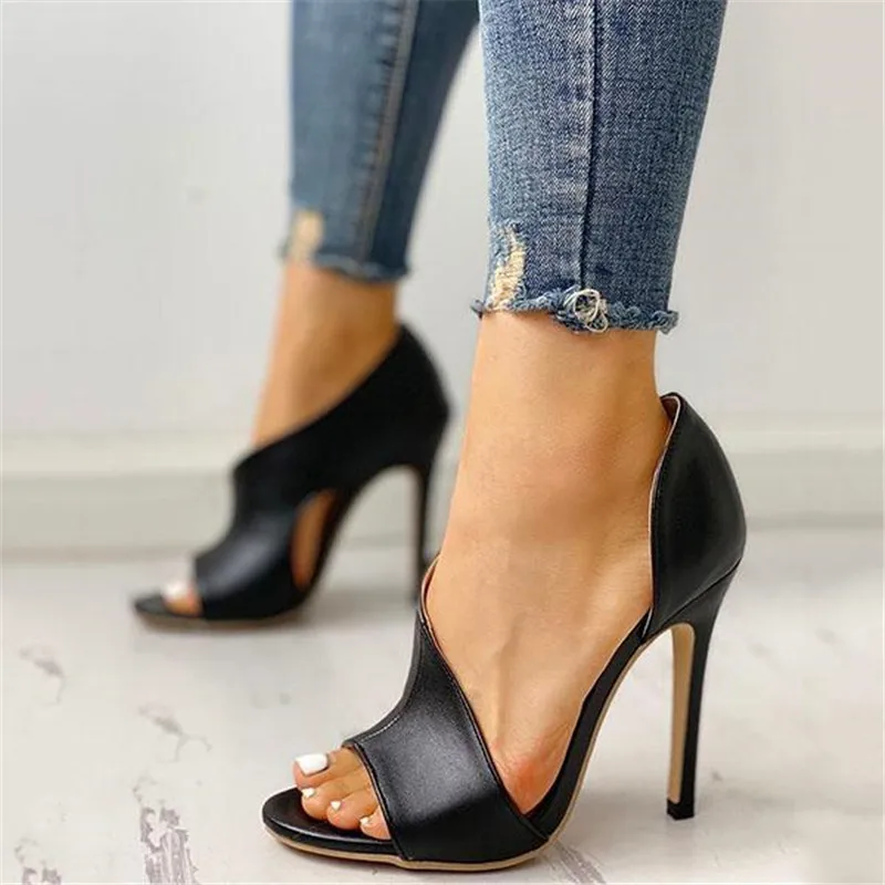 Sandals women's summer clothes fashion all-match snake pattern summer new thick-soled high-heeled sandals