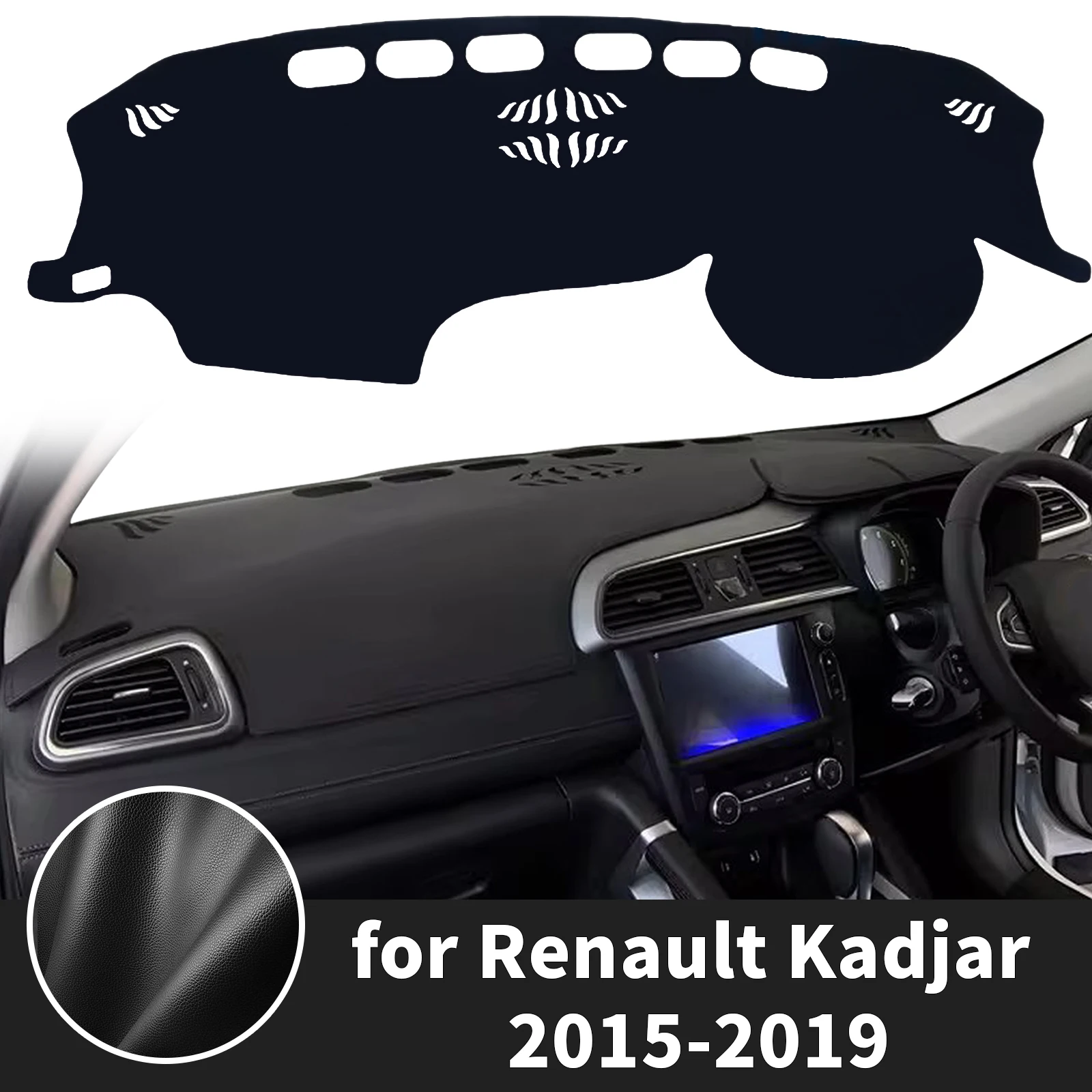 

Чехол для приборной панели Renault Kadjar 2015-2019 ​ ​ Коврик для приборной панели с защитой от солнца и антибликовым покрытием, аксессуары для приборной панели