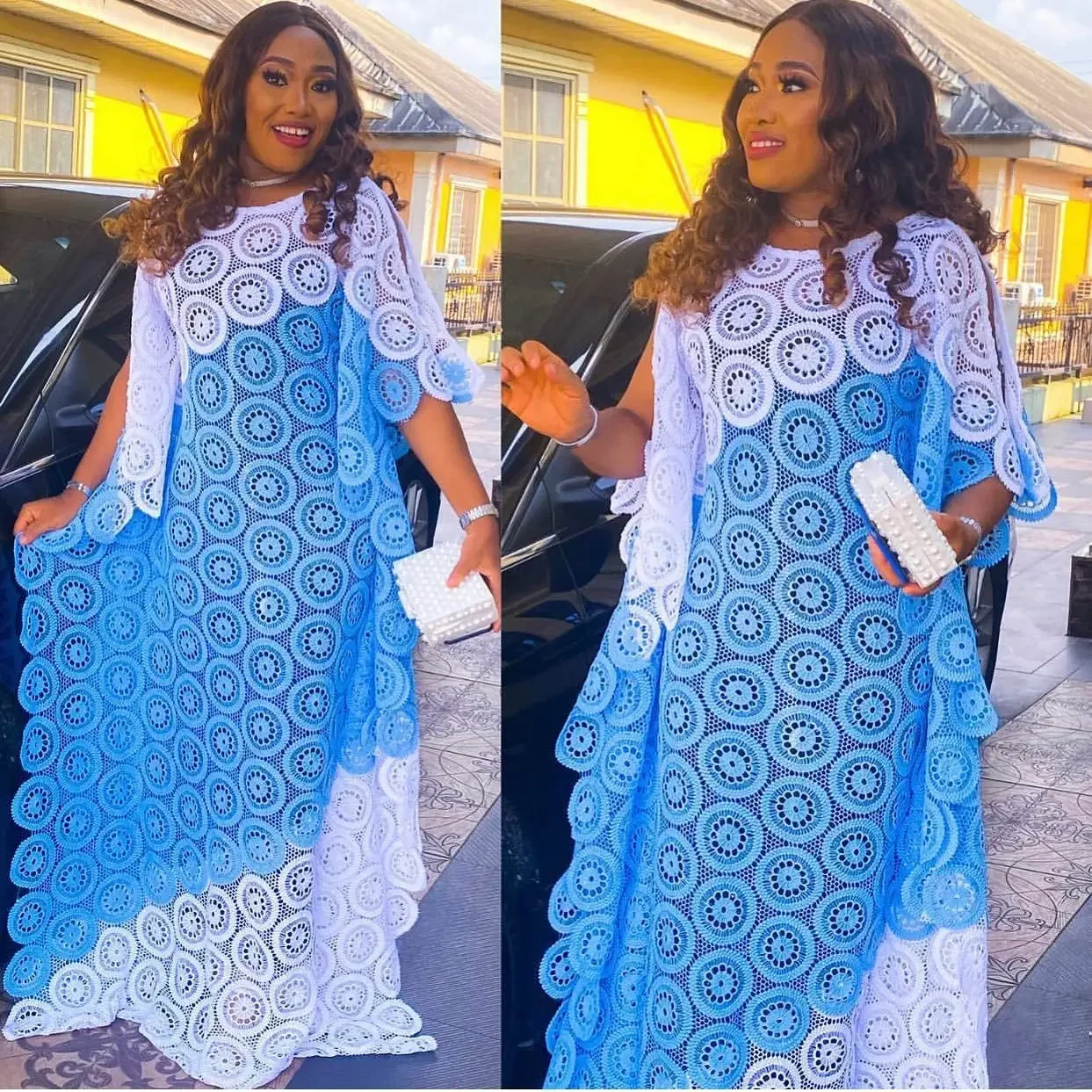 

Customized Dashiki African Dresses for Women Lace African Plus Size Party Evening Long Maxi Dress Gowns Outfits Ankara Dresses A