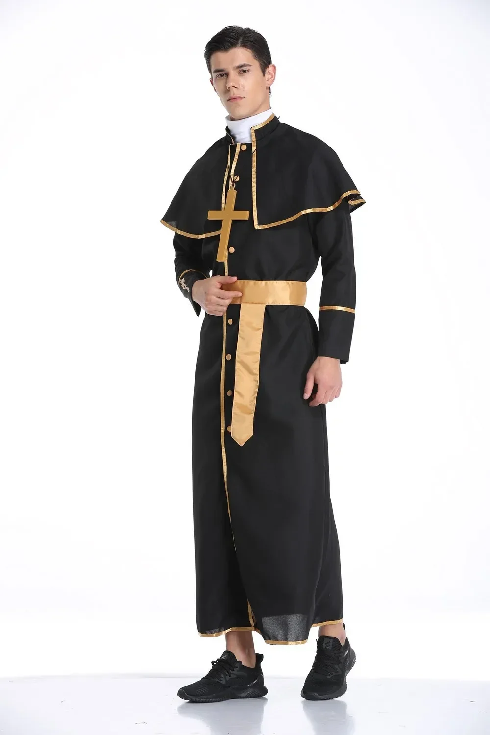 Adult Priest Pastor Minister Costume Men Women Erotic Nun Role Play Sexy Priests Uniform Fancy Halloween Party Dress