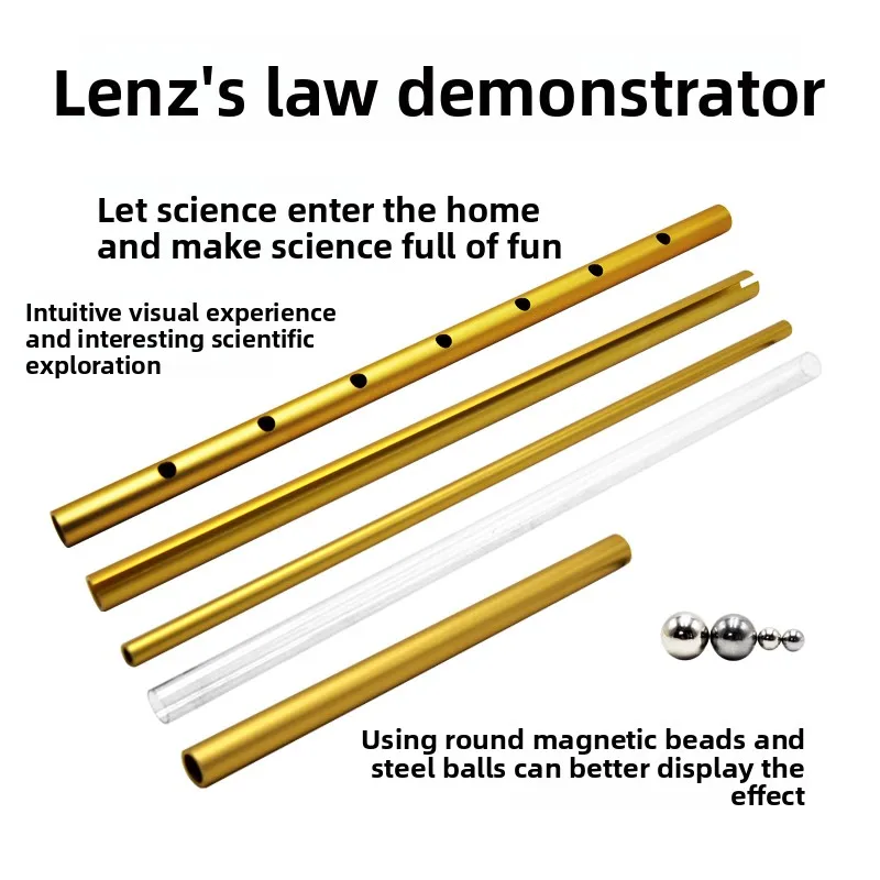 Lenz's Law Demonstrator–Aluminum Tube Magnetic Braking Kit,Anti-Gravity ScienceExperiment Toy for Physics Teaching&STEM Learning