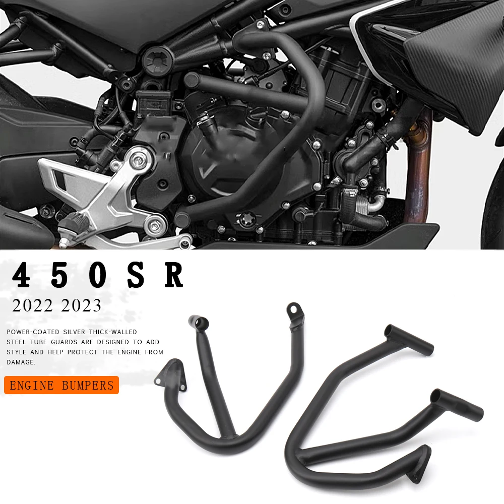 

For CFMOTO 450 SR 450SR 450sr 2022 2023 New Motorcycle Left and Right Engine Tank Guard Crash Bar Bumpers Protection