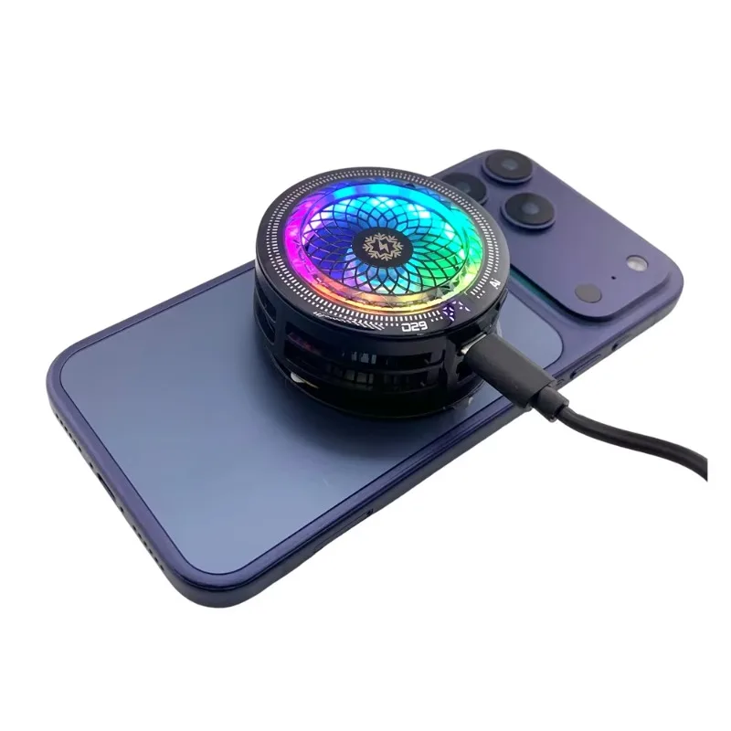 TH29 Pro Semiconductor Phone Cooler, Lightweight Smart Temp Control Low Noise Radiator for Gaming Live Streaming