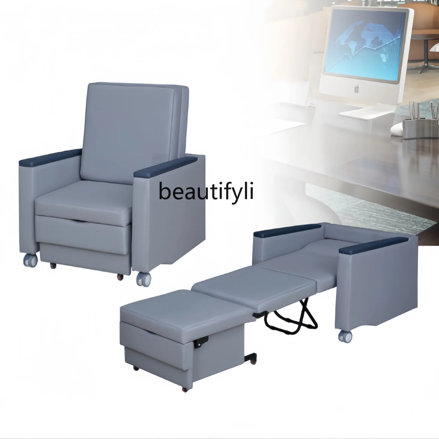 

Family hospital escort bed multifunctional office nap sofa bed retractable