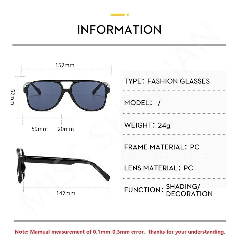 Luxury Brand Fashion Double Beam Personality Sunglasses Retro Casual Shading Glasses 2025 Hip Hop Eyeglasses Oculos De Sol New