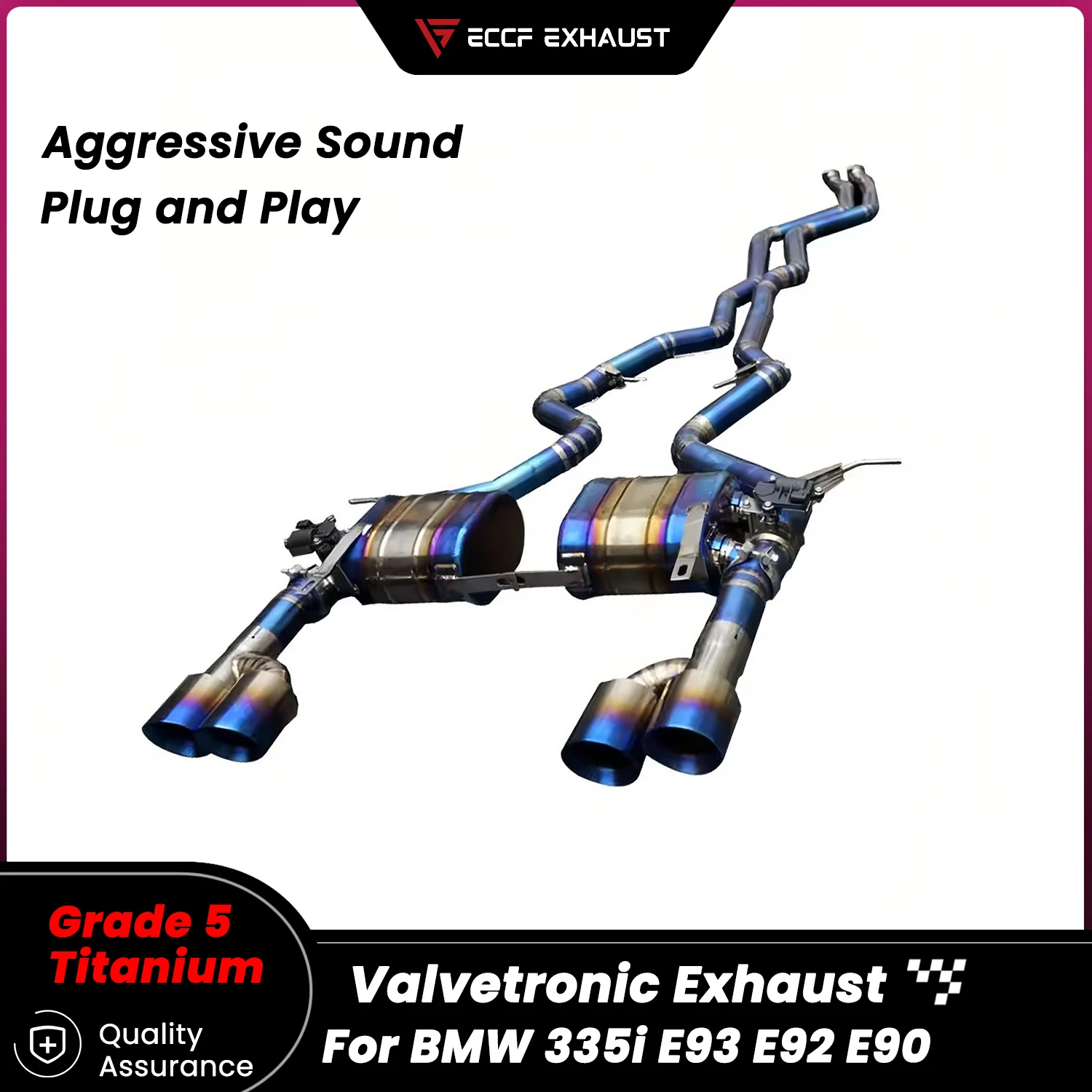 

TItanium Valvetronic Catback Exhaust for BMW 335i E93 E92 E90 Unleash True Exhaust Performance Easy Installation