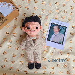 Personalized Crochet Doll with Photo Card-(Send us photos)