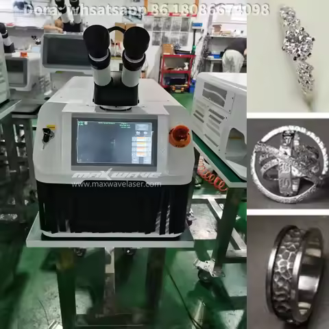 200W 60W Precise Laser Welder for Ring Gold Silver Mini Jewelry YAG Laser Welding Machine With CCD Monitor Screen