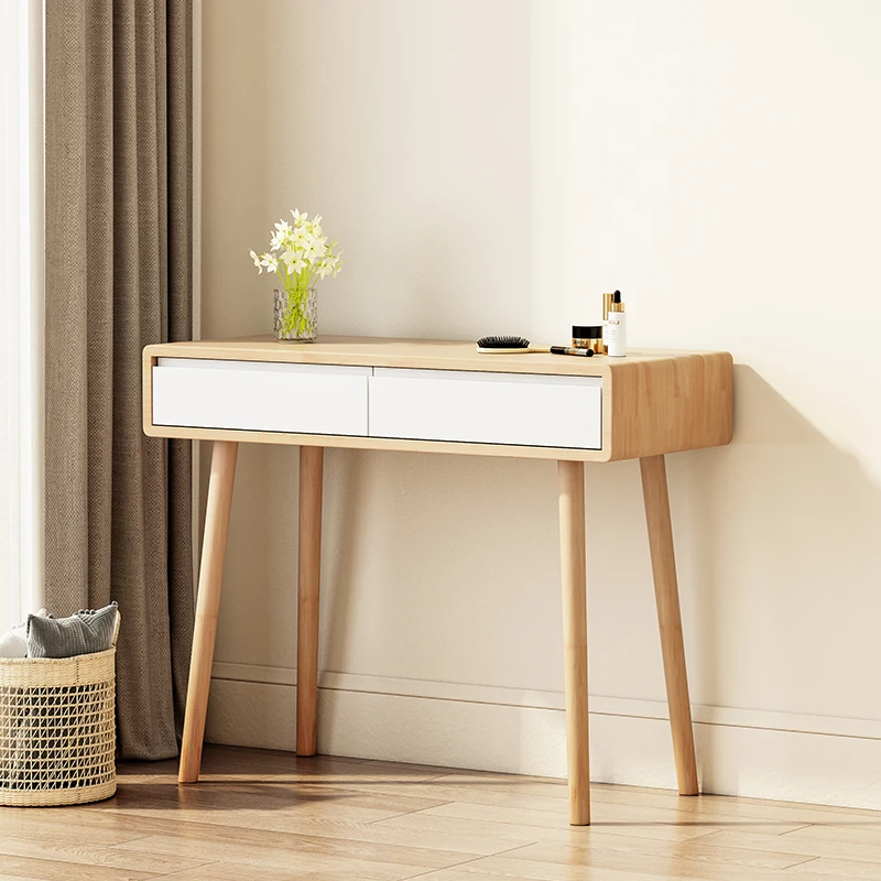 

Luxury Women Vanity Dressing Table Makeup Wood Salon Commodes Dressing Vanity Desk Mirror Comoda Pra Quarto Room Furniture