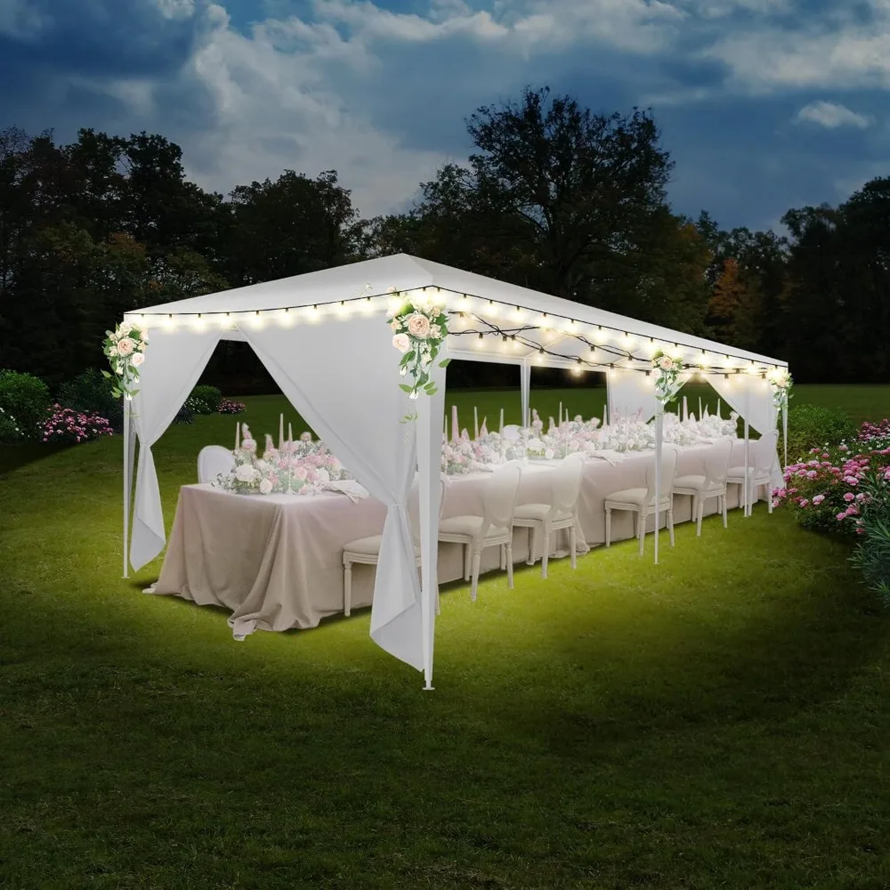 Party Tent,Outdoor Canopy Tents for Parties Patio Gazebo Shelter with 8 Removable Sidewalls, Outdoor Tent Canopy Tent Waterproof