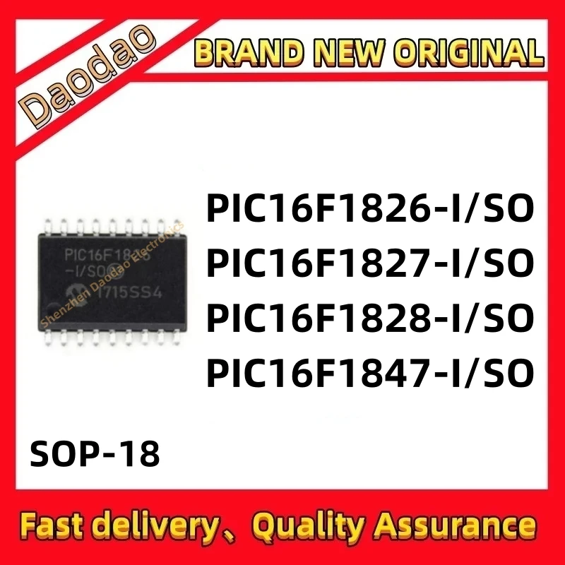 

Quality New PIC16F1826-I/SO PIC16F1827 PIC16F1828 PIC16F1847 IC chip SOP-18